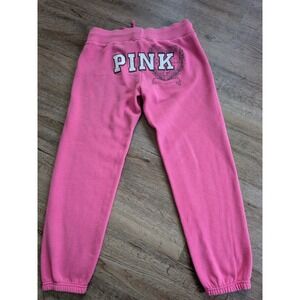 Victorias Secret PINK Sweatpants Womens XS Pink University Jogger Peace Y2K